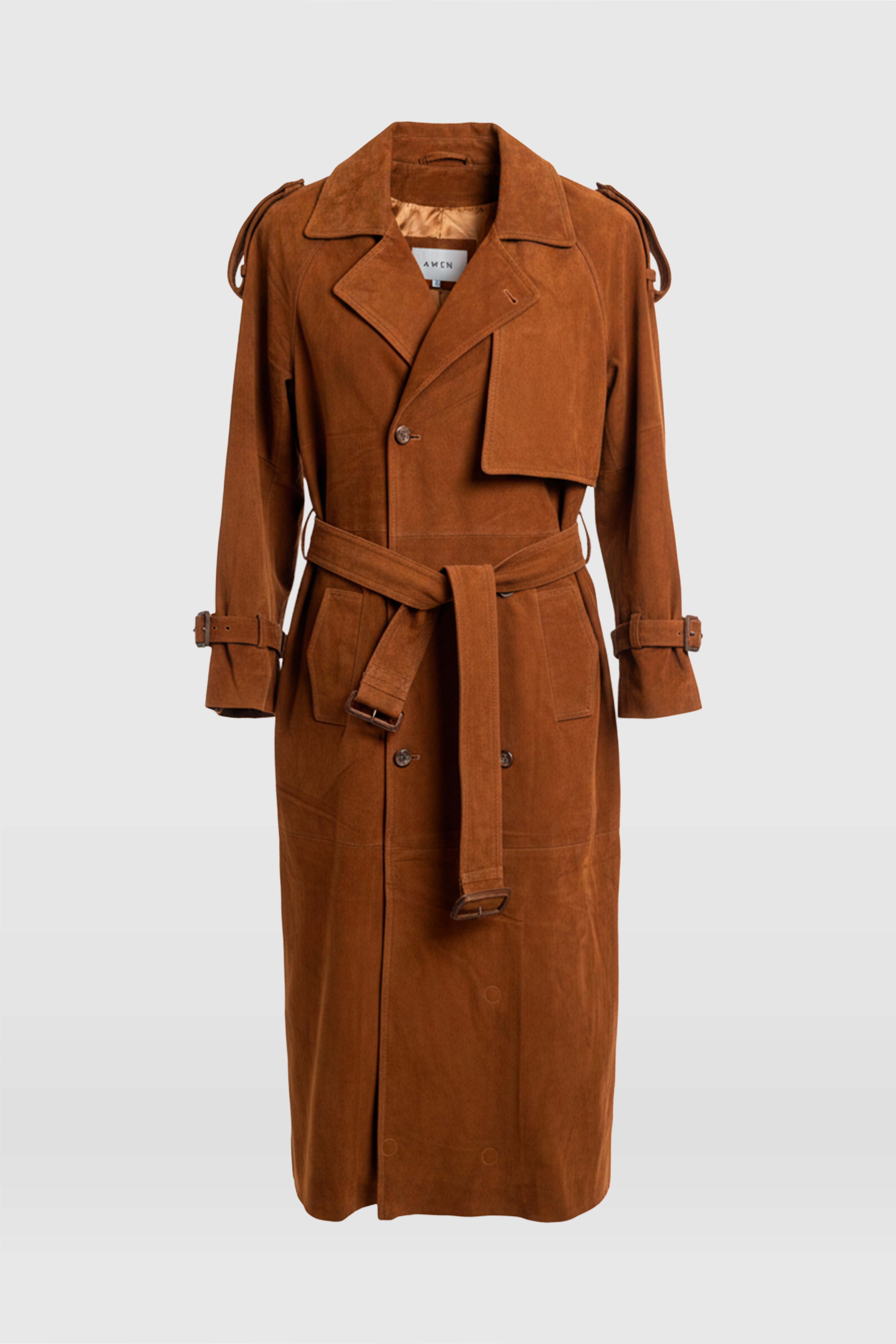 ALMA CARAMEL SUEDE TRENCH