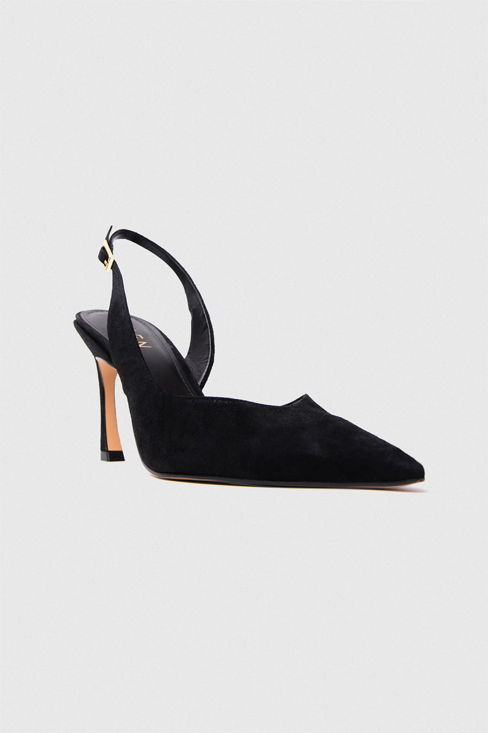Zapato Amelie Cuero Gamuza Negro