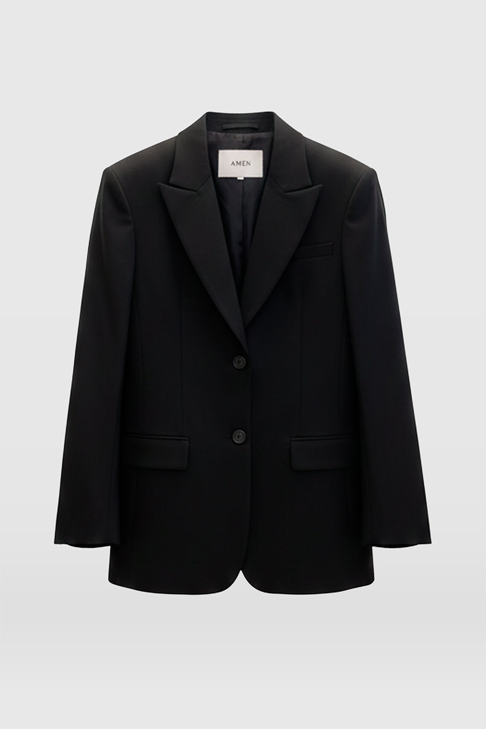 AMEN Leather - BLACK CLARA BLAZER - Blazer