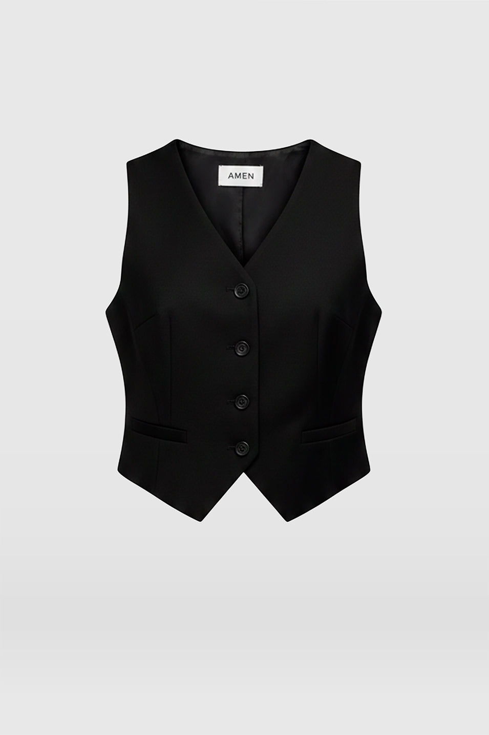 AMEN Leather - BLACK RITA VEST - Chaleco