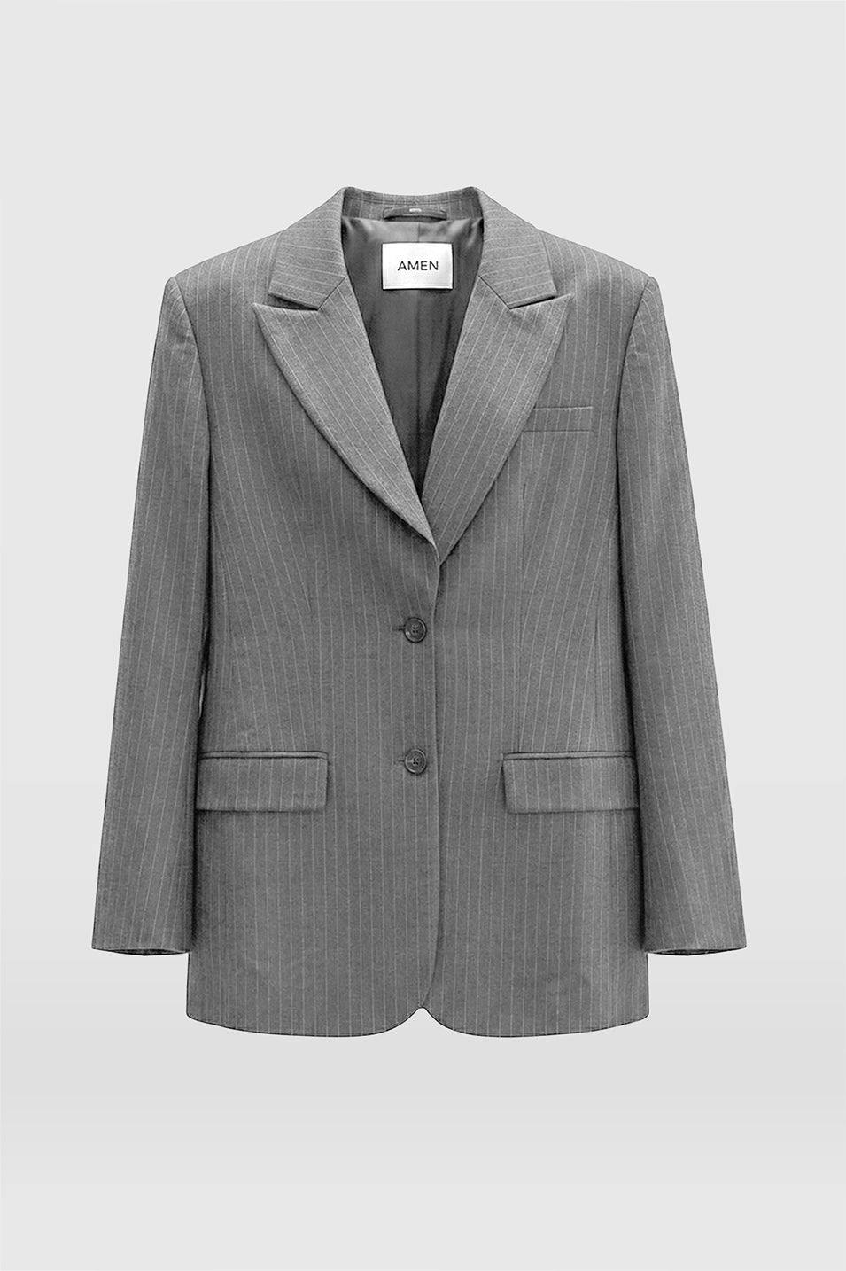 Blazer Sastre Mujer Gris Clara