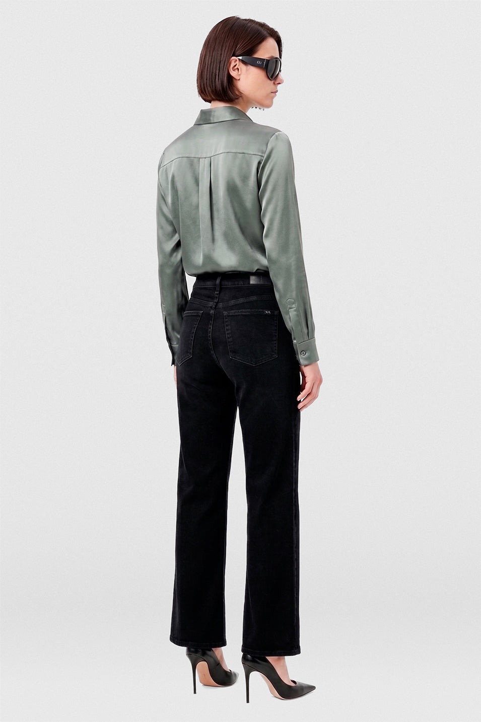Camisa Lia de Seda gris