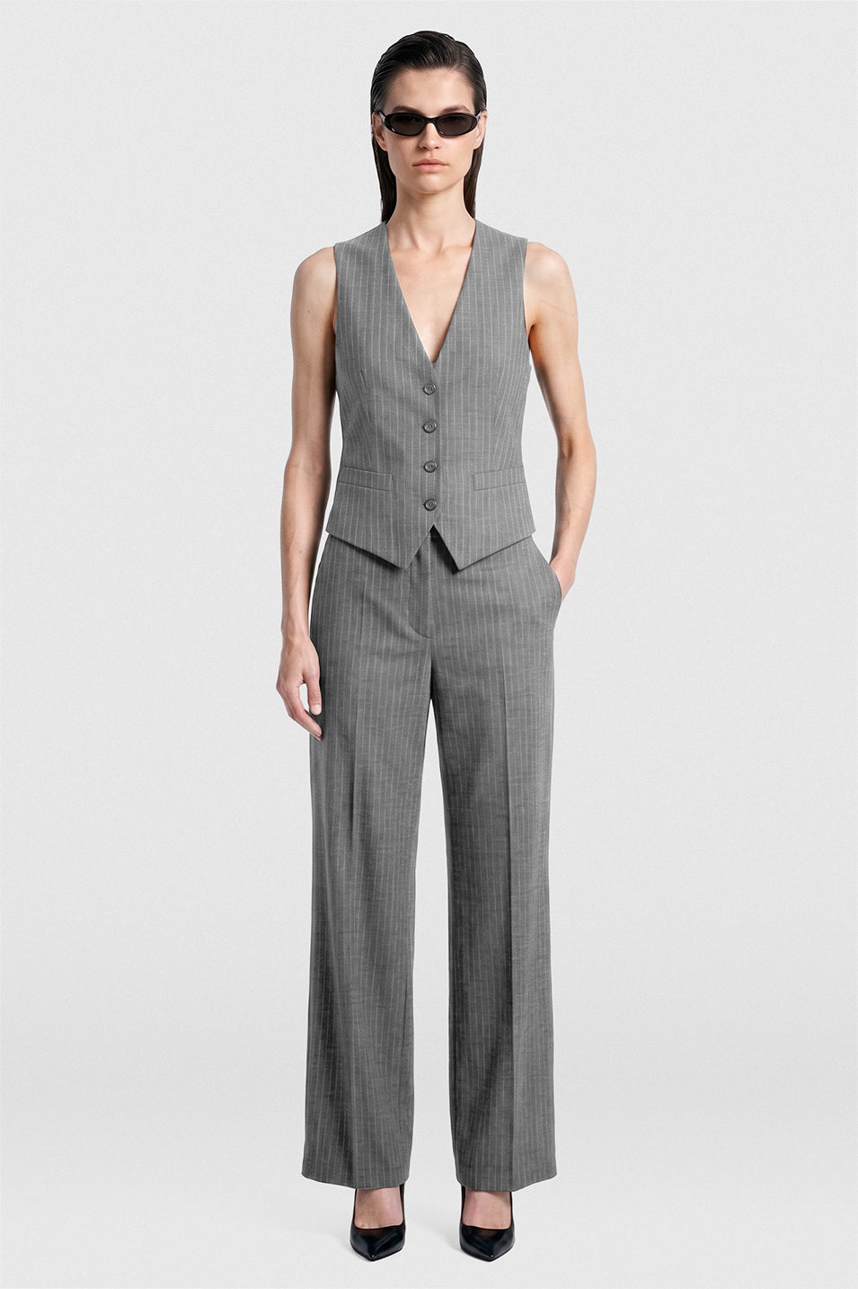Chaleco Mujer Gris Rita
