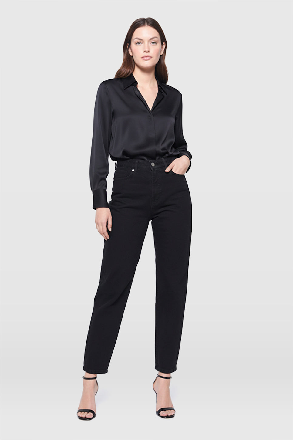 JEANS EMA BARREL NEGRO