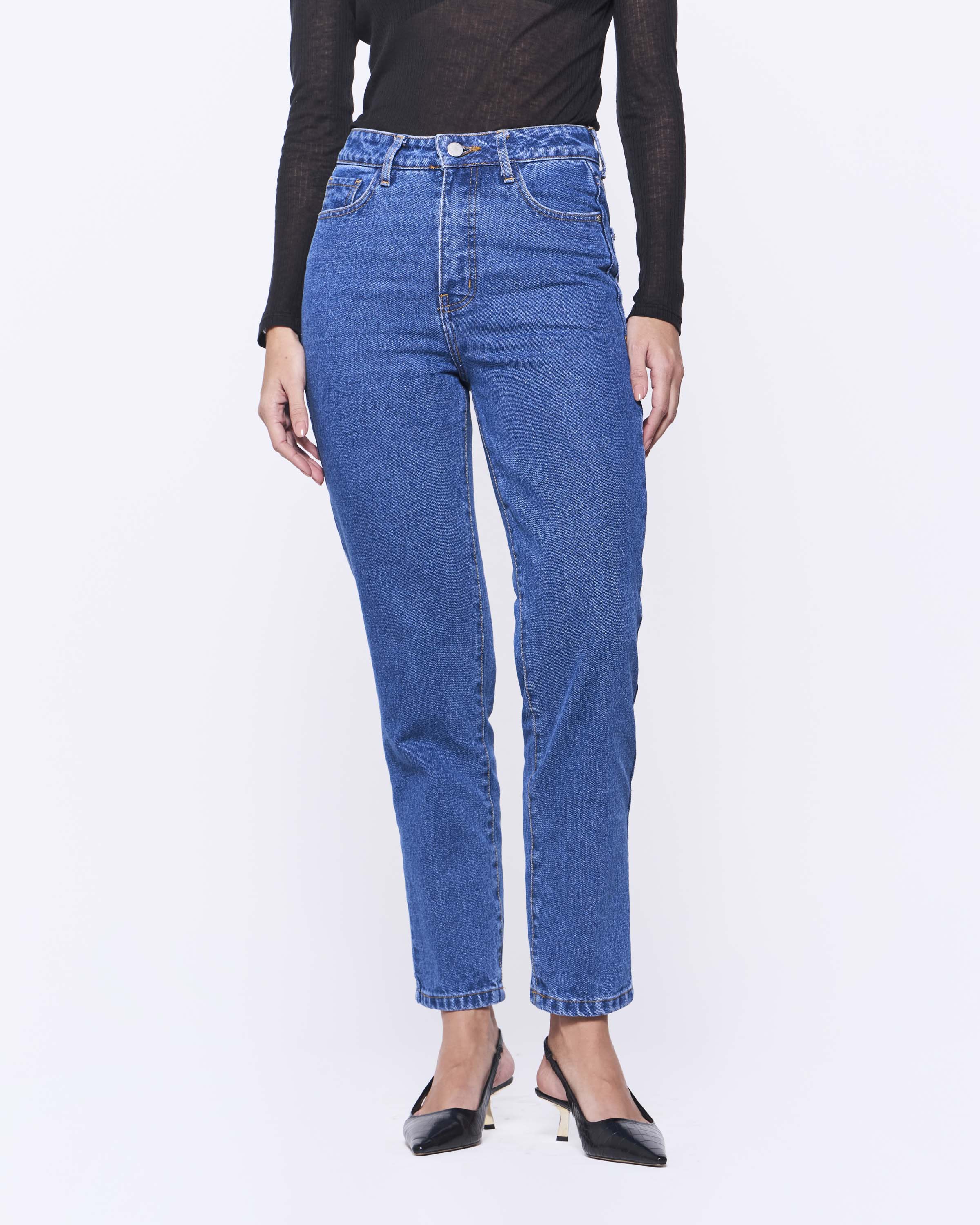JEANS SLIM SARA AZUL