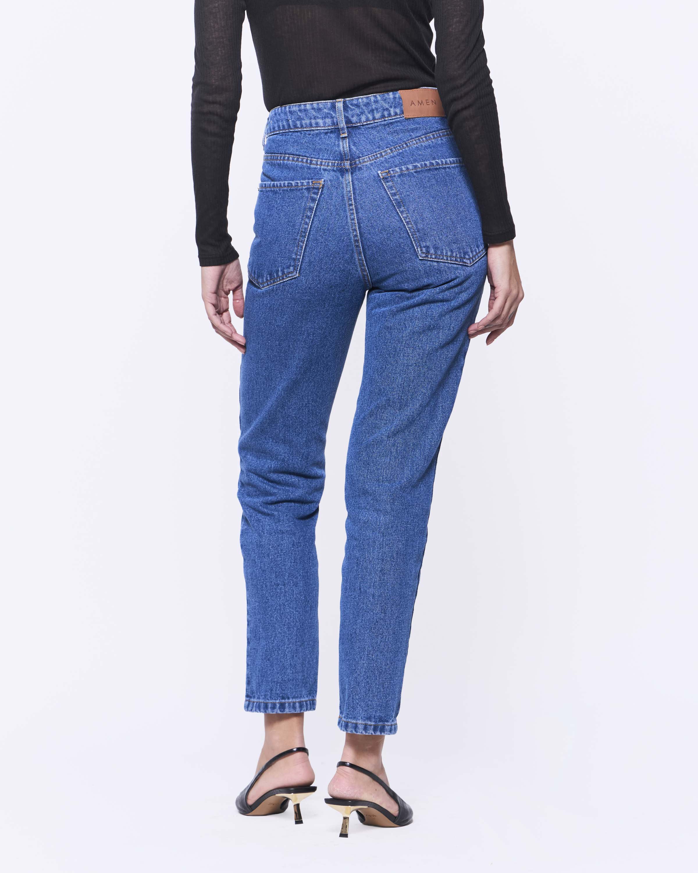 JEANS SLIM SARA AZUL