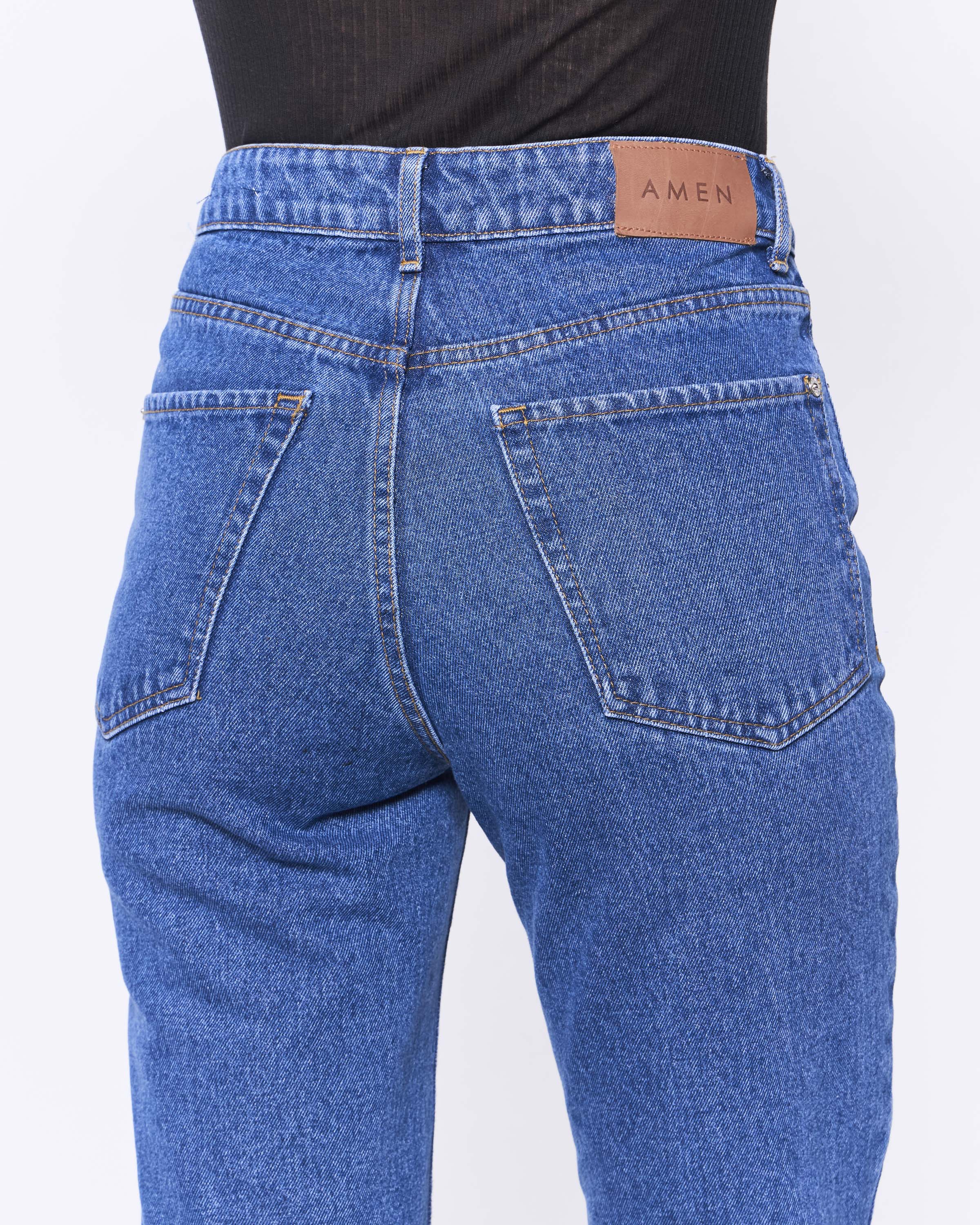 JEANS SLIM SARA AZUL