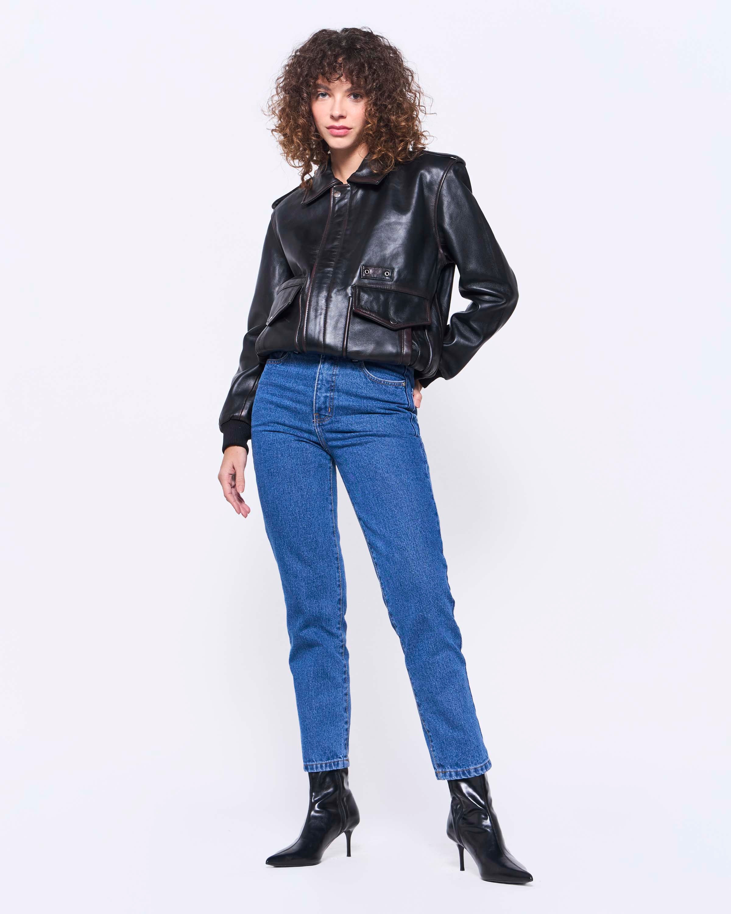 JEANS SLIM SARA AZUL