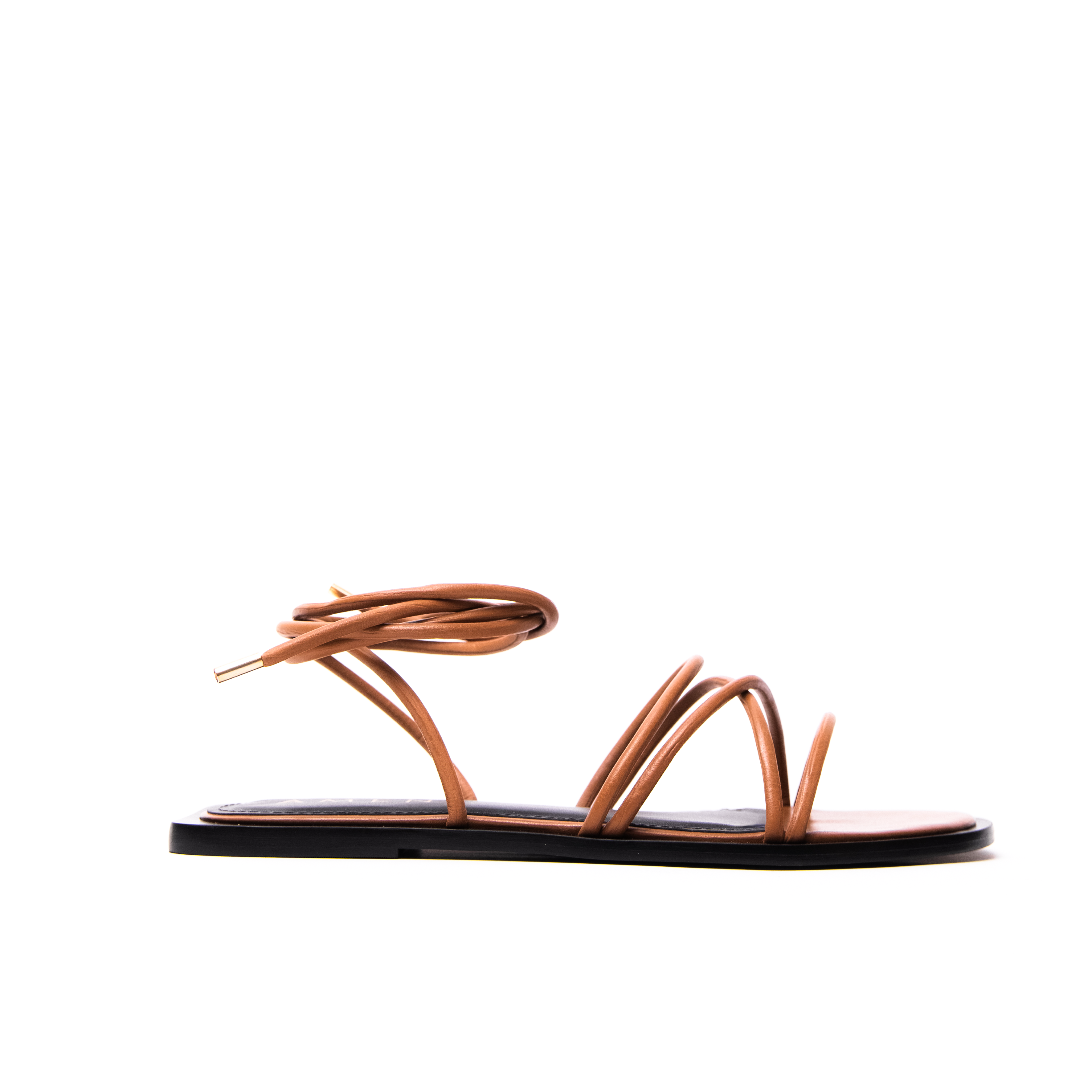 Zapato Claudine Cuero Trenzado Caramelo