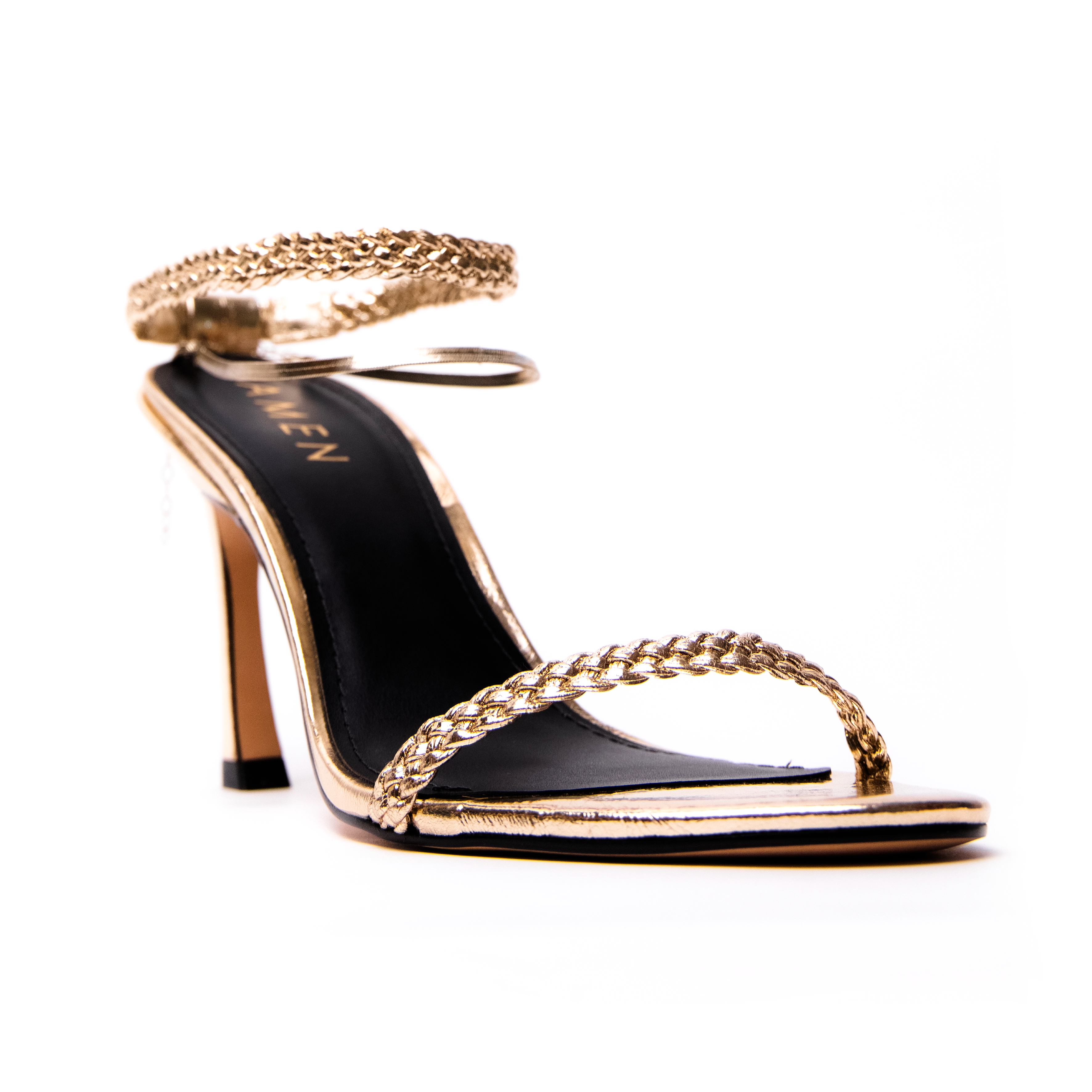 Zapato Chloe Cuero Dorado