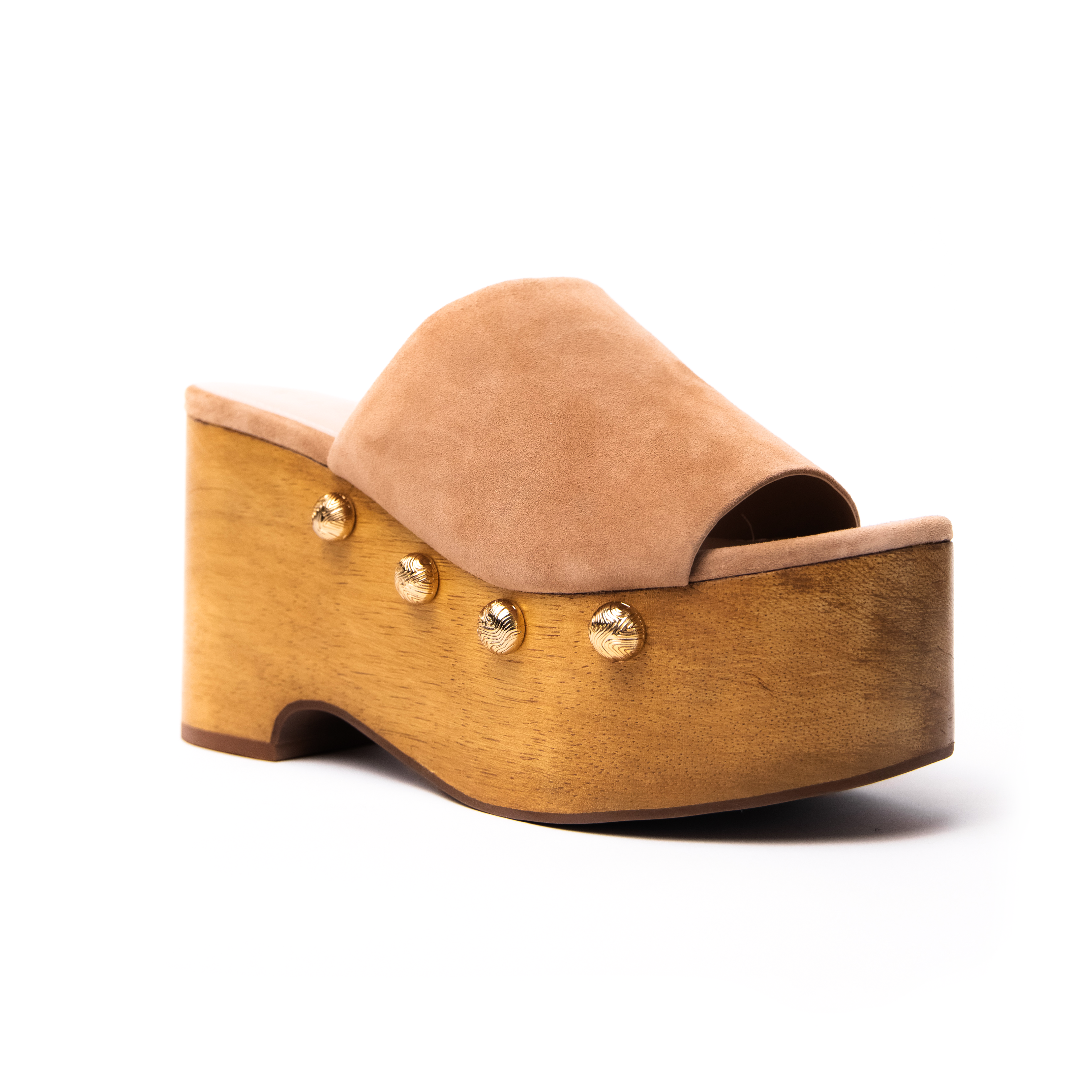 Zapato Camille Cuero Gamuza Caramelo