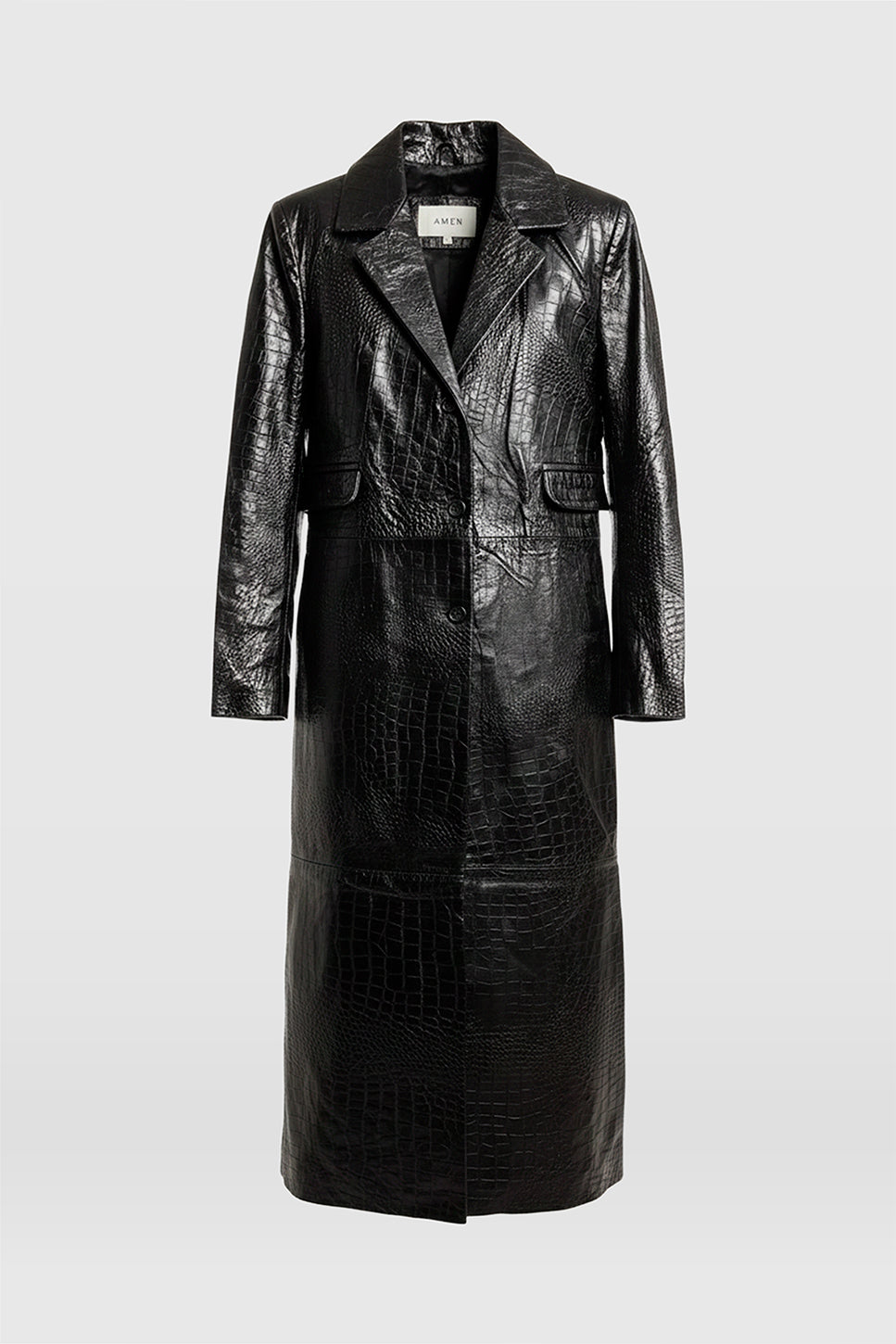 AMEN Leather - ROMA CROCO COAT - Trench de cuero croco