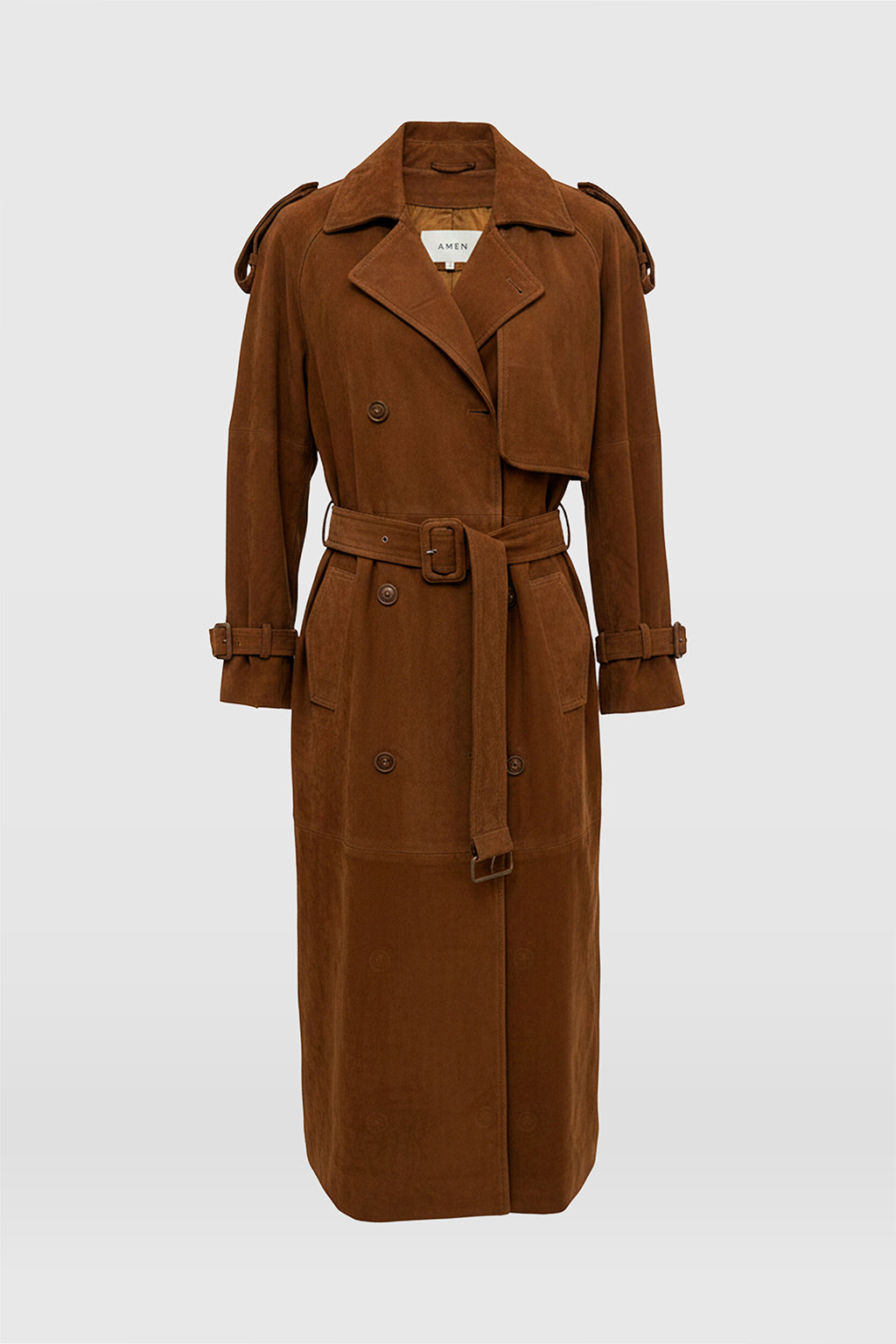 ROSE DARK BROWN SUEDE TRENCH