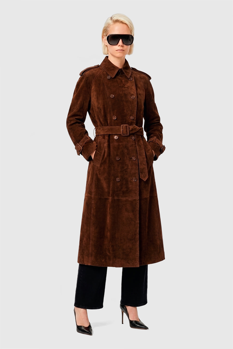 SELENA SUEDE TRENCH
