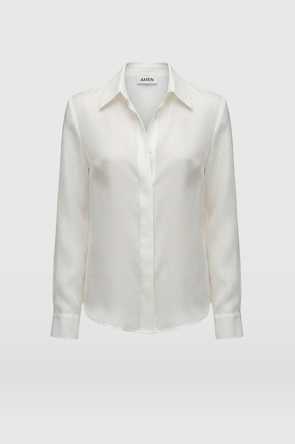 AMEN Leather - WHITE LIA SHIRT - Top de seda