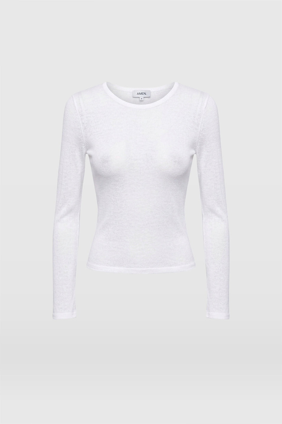 AMEN Leather - WHITE MAIA T-SHIRT - Camiseta de algodón