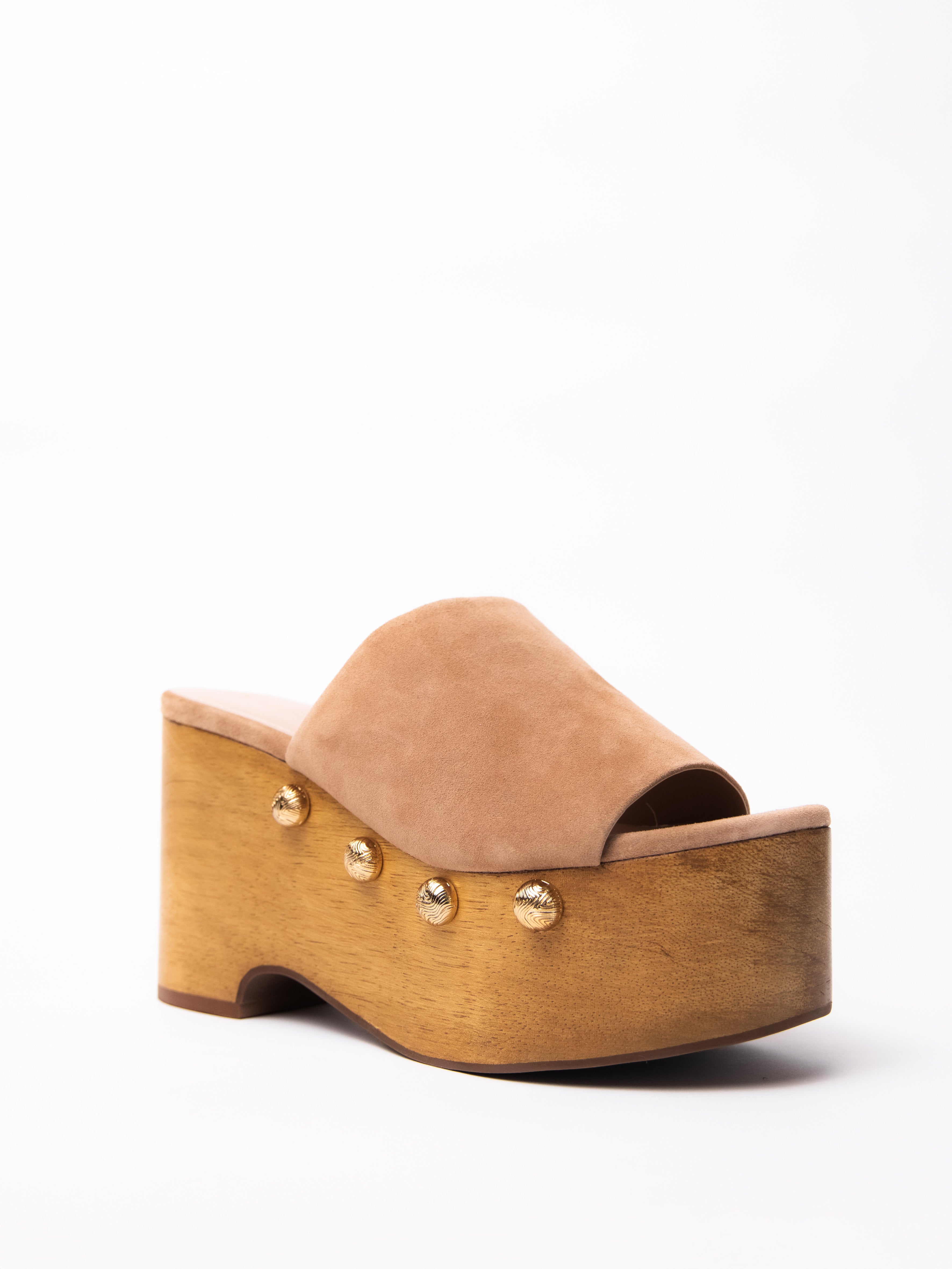 Zapato Camille Cuero Gamuza Caramelo