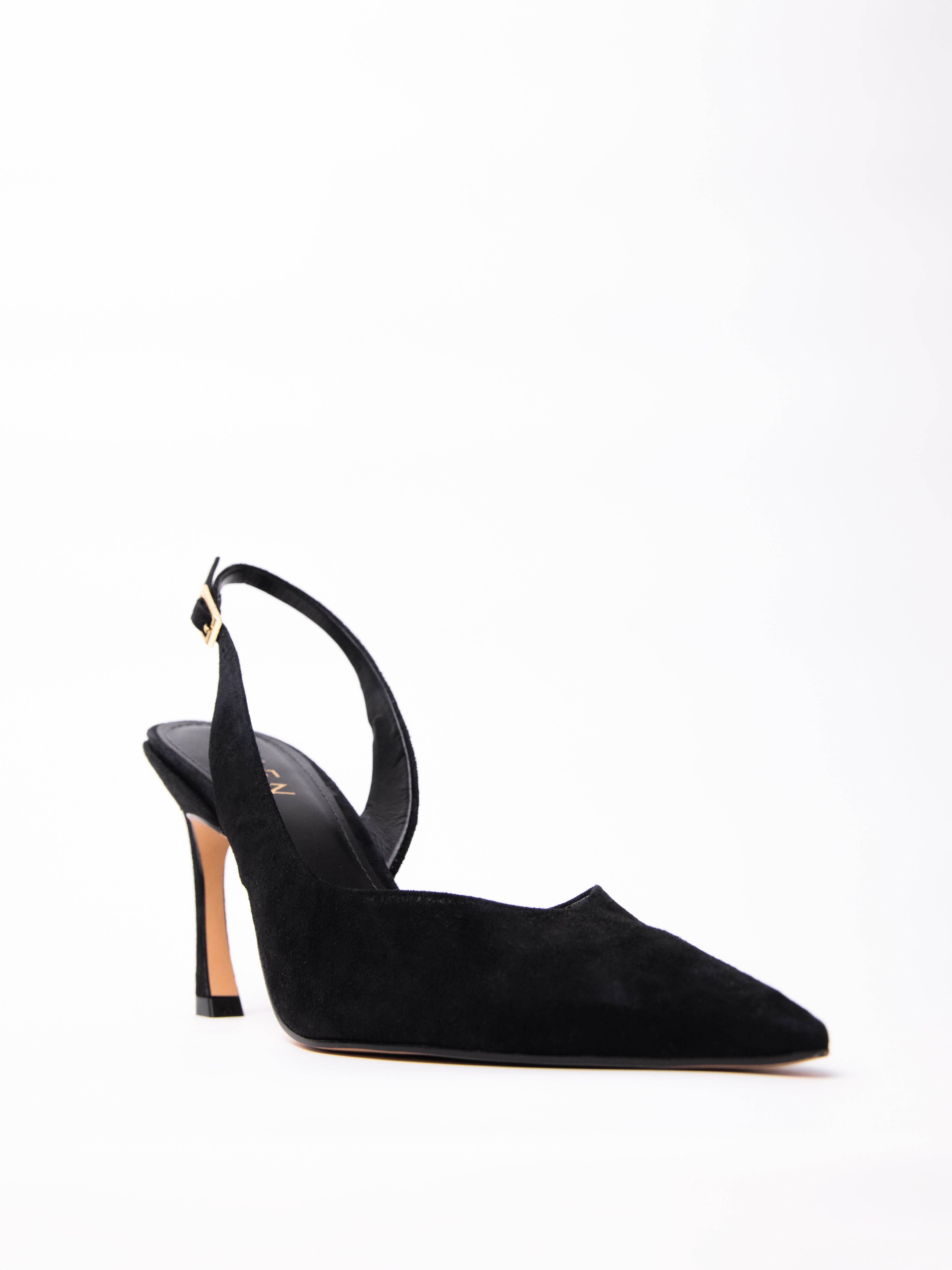 Zapato Amelie Cuero Gamuza Negro