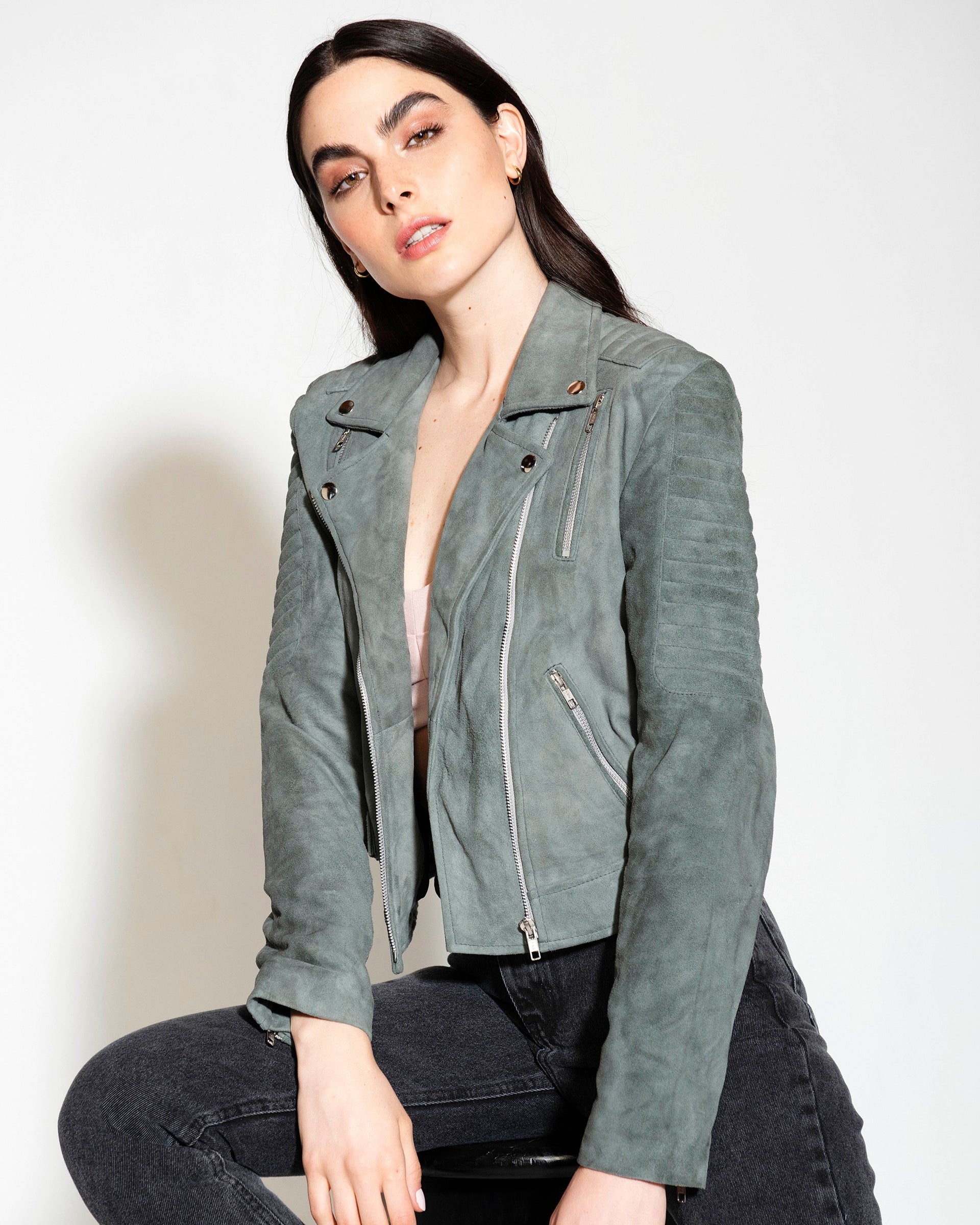 SUKY SUEDE MOTO JACKET