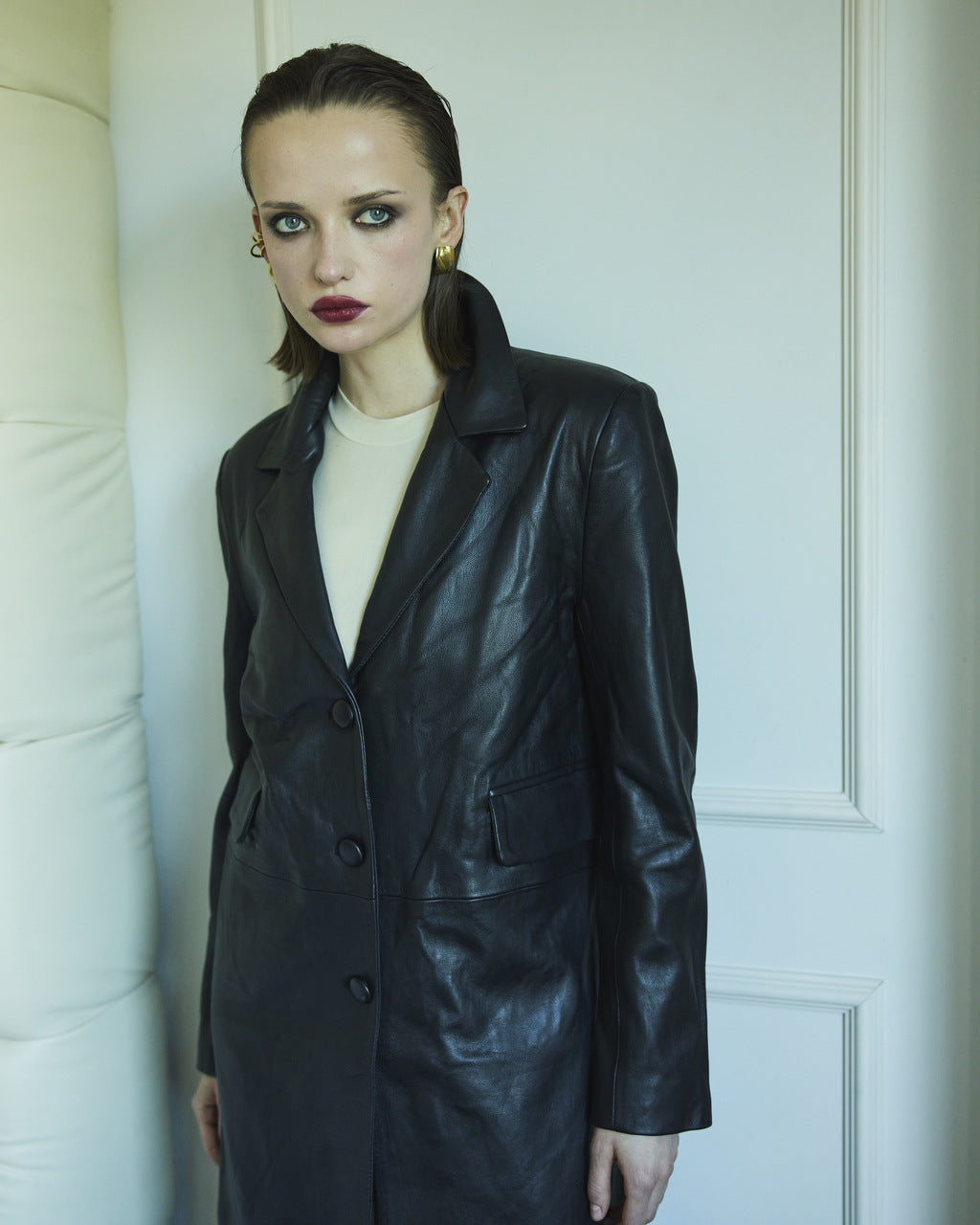 LEA LEATHER COAT