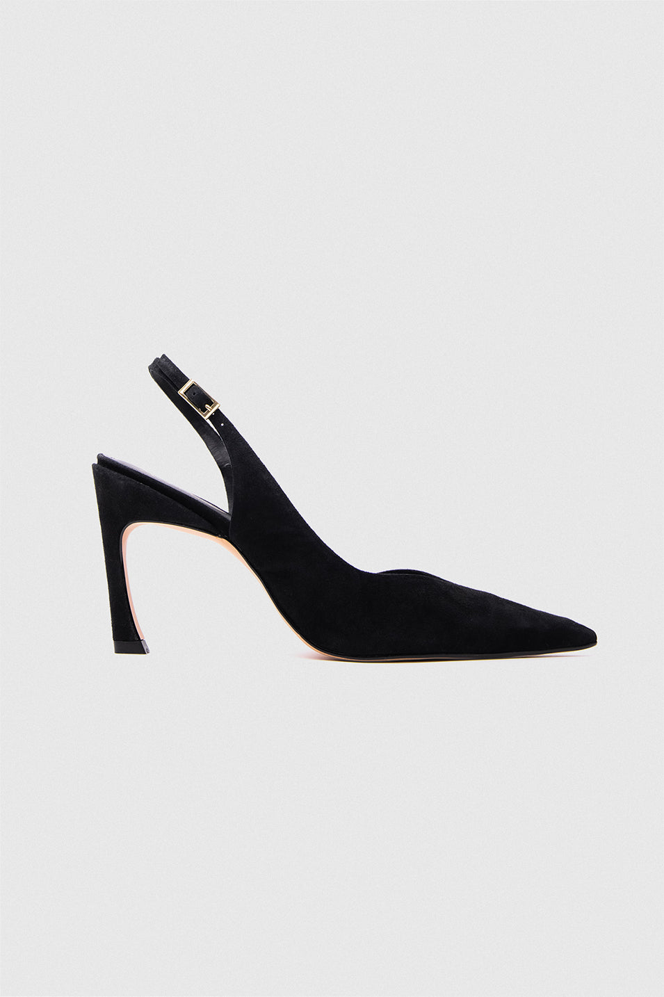 Zapato Amelie Cuero Gamuza Negro