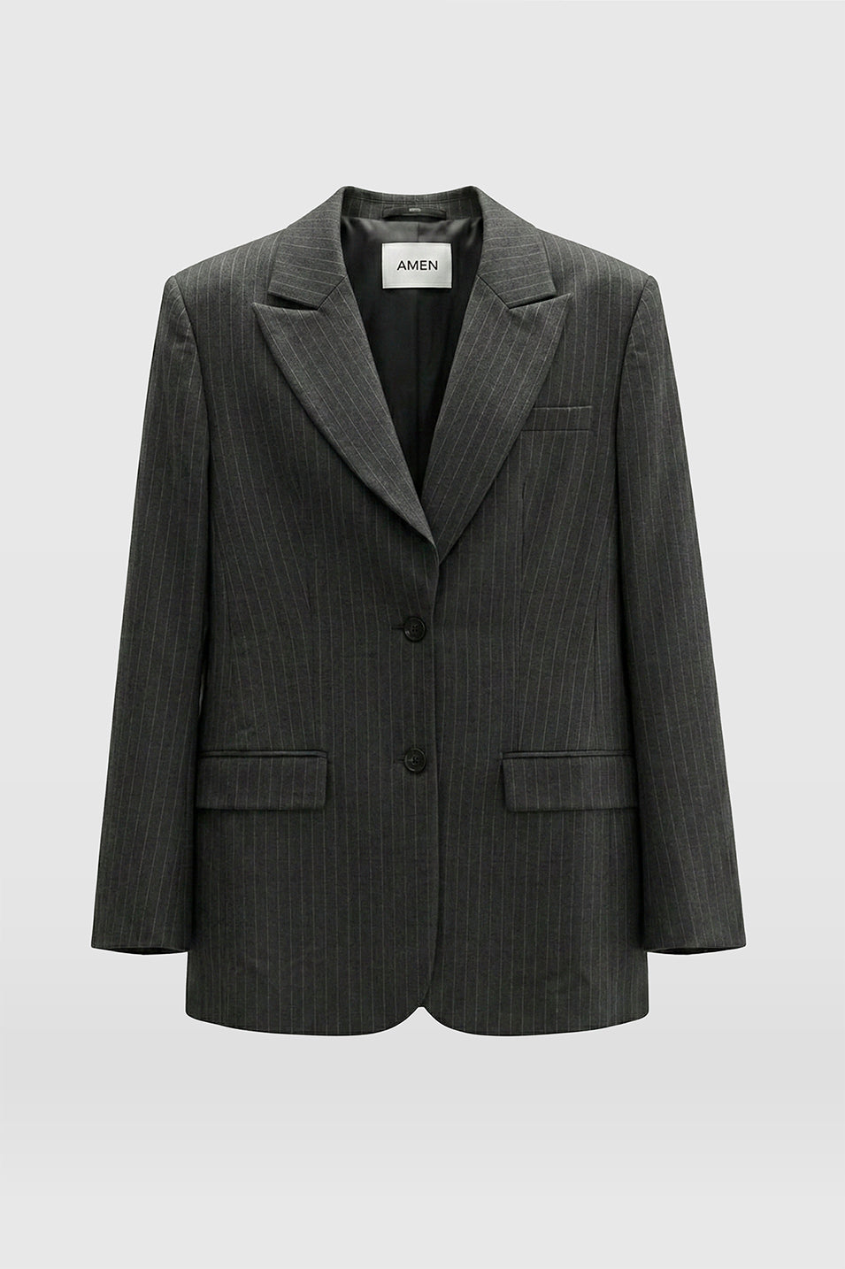 AMEN Leather - GREY CLARA BLAZER - Blazer