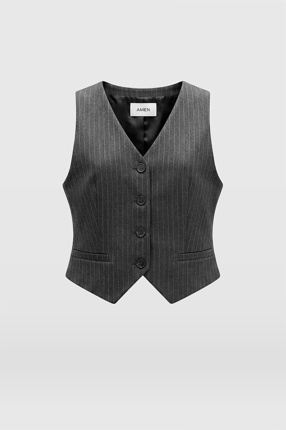 AMEN Leather - GREY RITA VEST - Chaleco