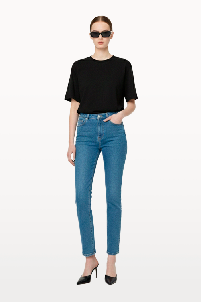 JEANS SLIM SARA AZUL