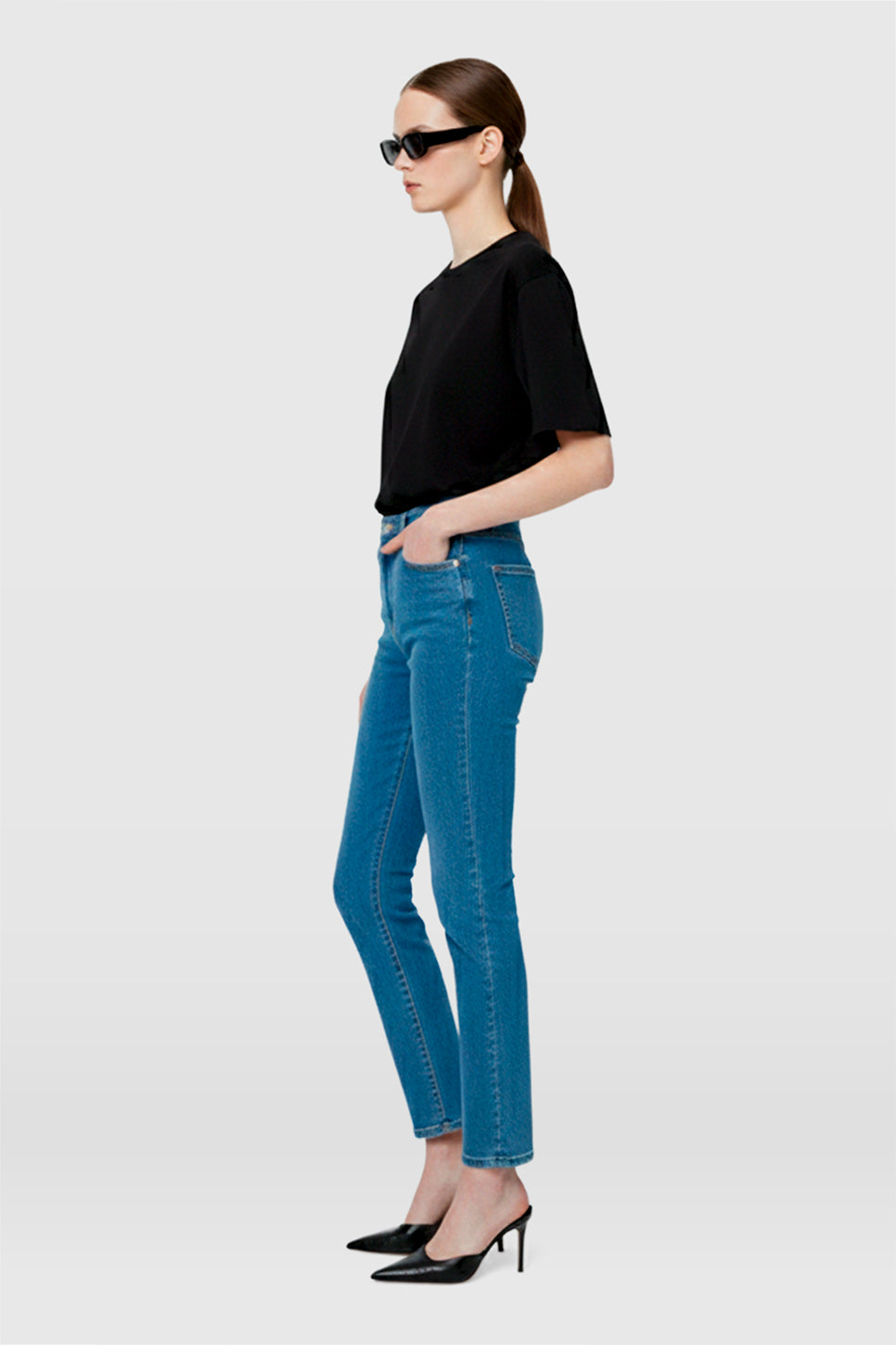 JEANS SLIM SARA AZUL