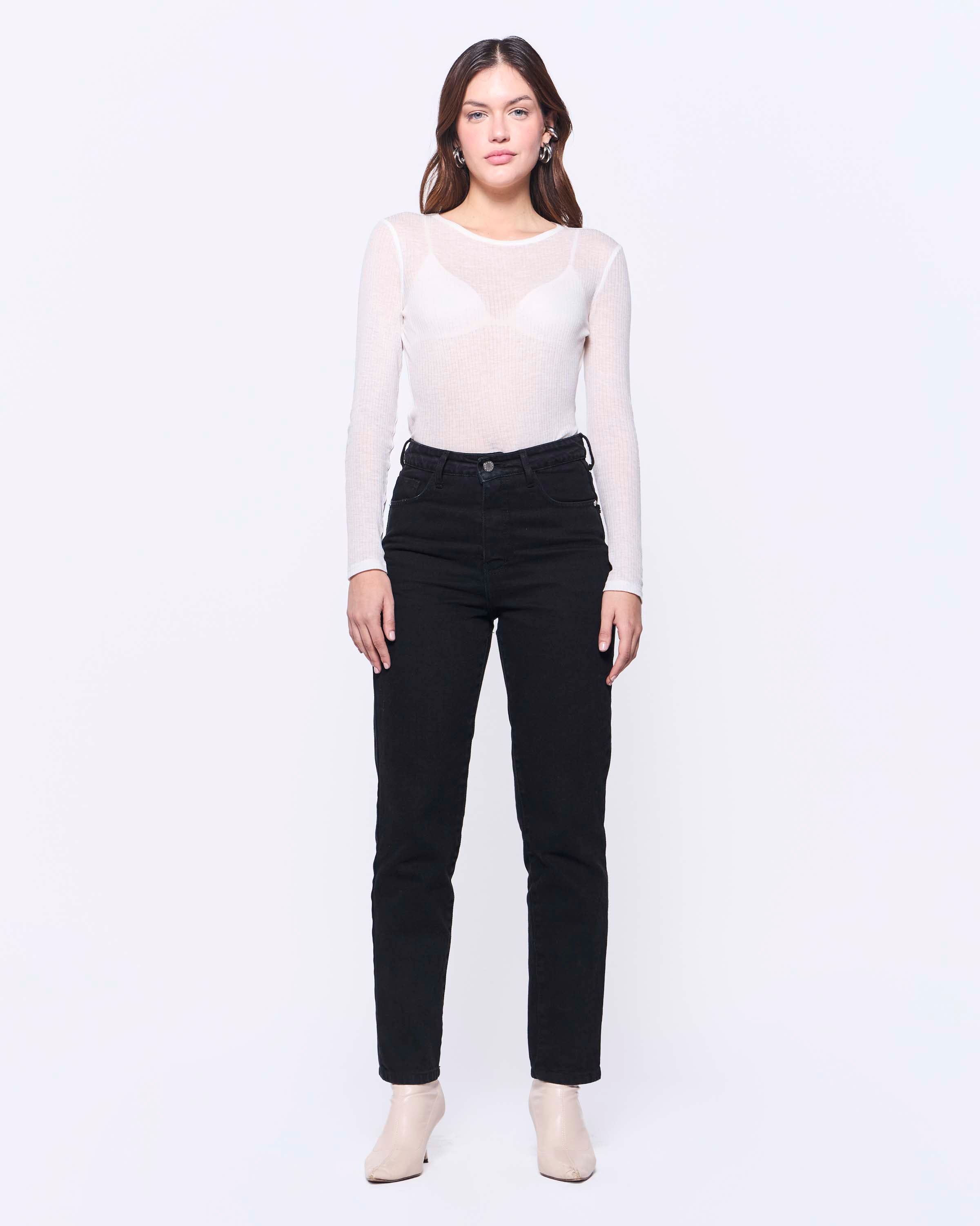JEANS SLIM SARA NEGRO