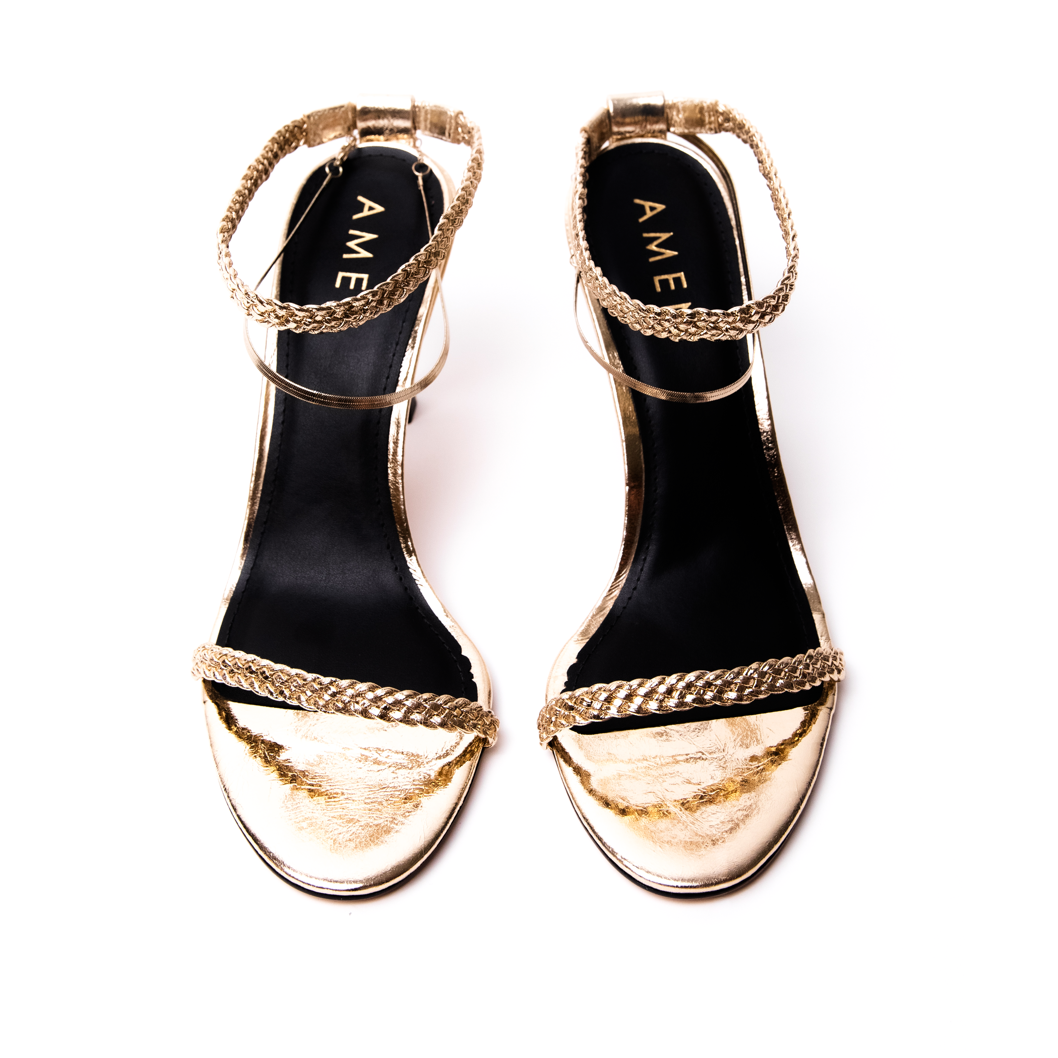 Zapato Chloe Cuero Dorado