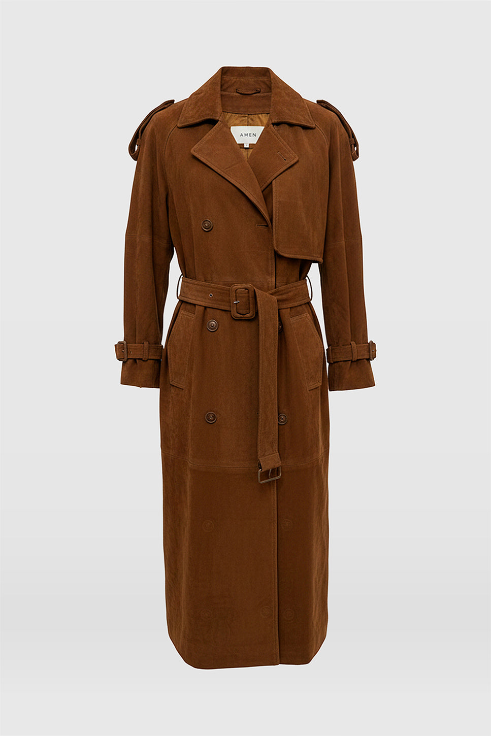 ROSE DARK BROWN SUEDE TRENCH