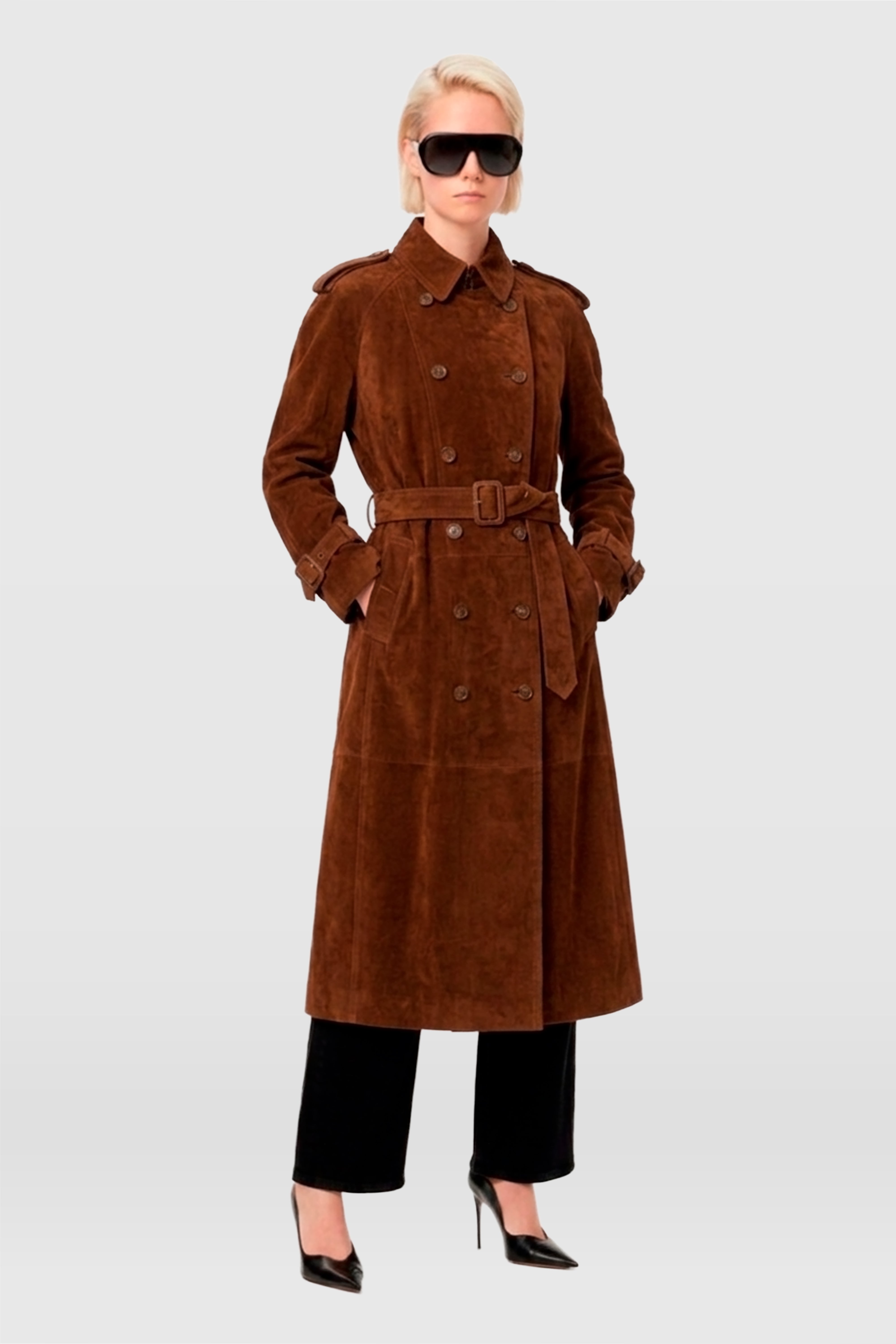 SELENA SUEDE TRENCH
