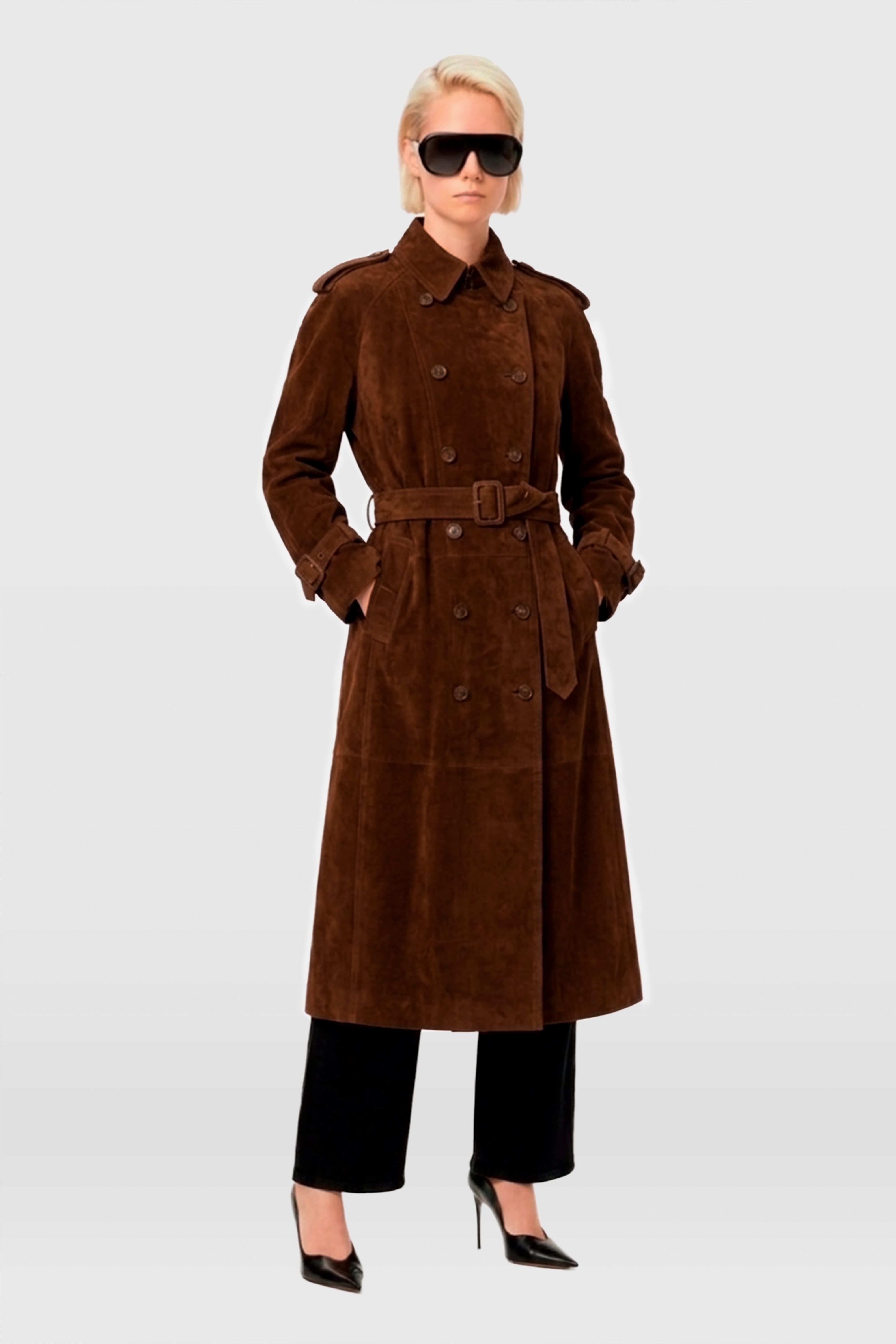 SELENA SUEDE TRENCH
