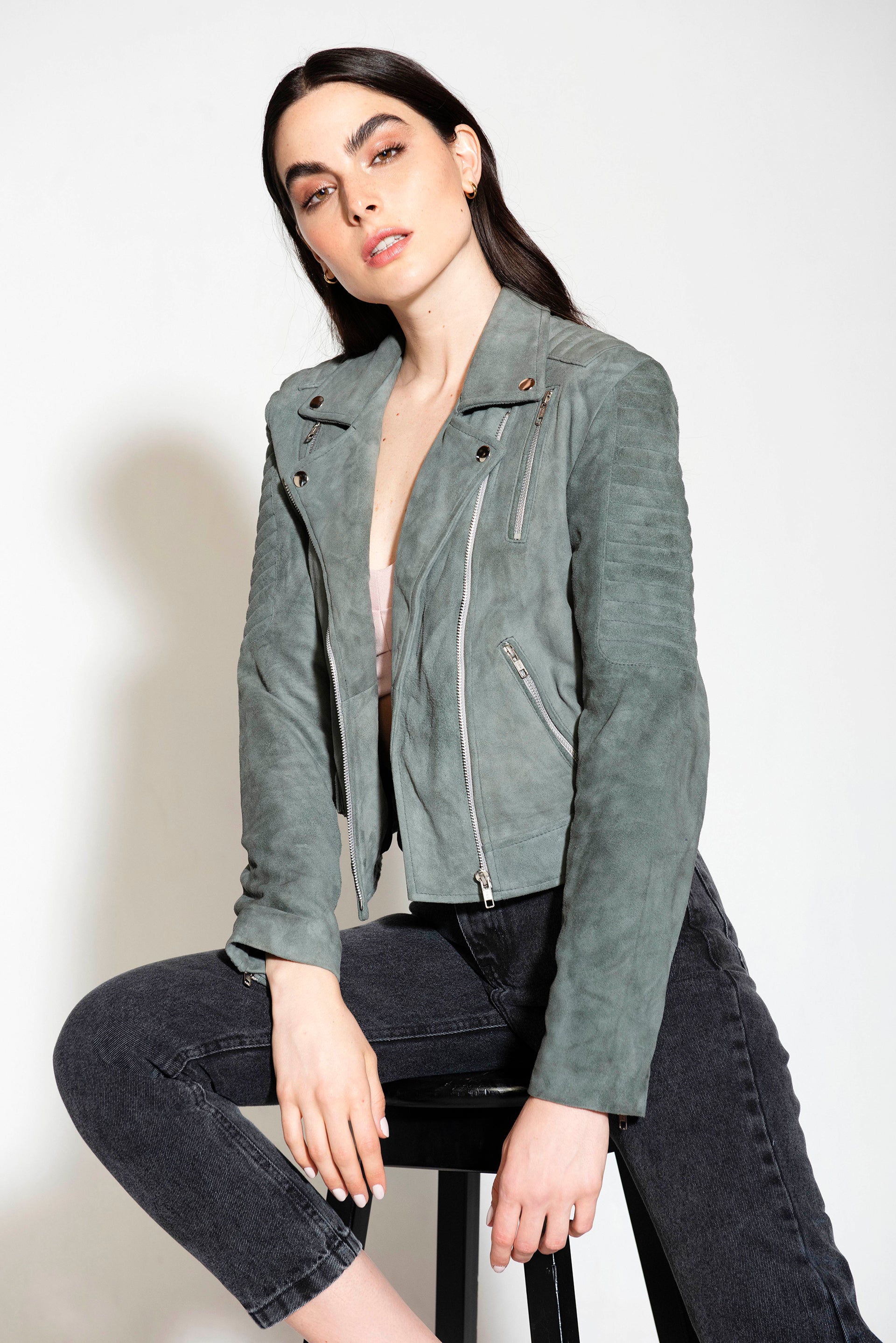 SUKY SUEDE MOTORCYCLE JACKET